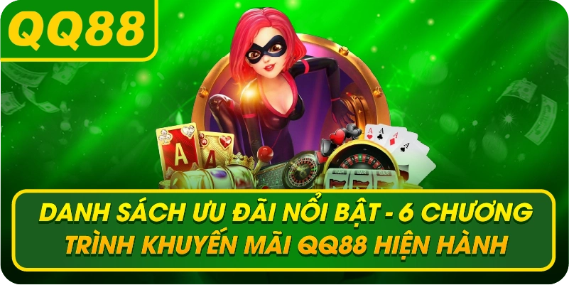 Danh sách ưu đãi nổi bật – 6 chương trình khuyến mãi QQ88 hiện hành